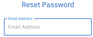 Email address field in the Reset Password form