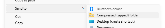 Image showing how to Send to Zip